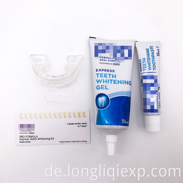 Express Teeth Whitening Kit Zahngel und Zahnpasta-Kit